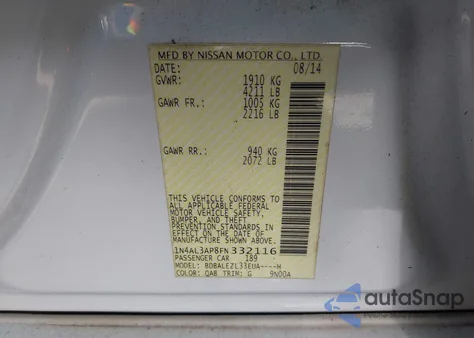 2015 Nissan Altima 2.5 S z USA, uszkodzony, nr VIN 1N4AL3AP8FN332116